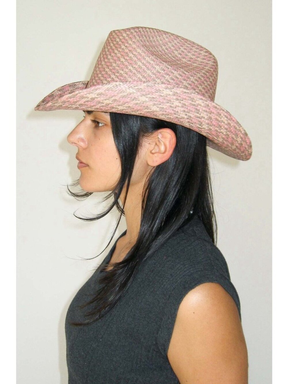 Clyde Rider Hat in Pink Plait